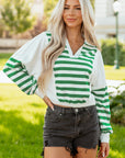 Janelle Collared Cropped Knit Pullover
