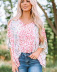 Elora Mix Print Cape Top