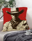 Serious Cowboy Throw Pillow Case Made in America