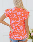 Karla Floral Collared Button Blouse