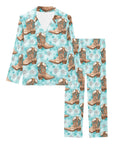 Baha Ranch Turquoise Christmas Boots Women's Western Pajamas