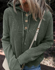 Sofioya Knit Drawstring Hooded Sweater