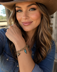 Fashion Turquoise Charm Link Bracelet
