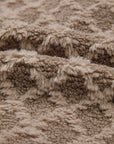 Sherpa Rhombus Textured Zip Up Hooded Jacket
