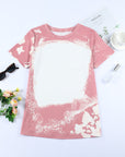 Tie Dye Bleached Short Sleeve T-Shirt