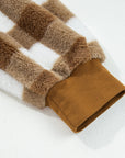 Checker Sherpa Button-Up Pocketed Cardigan