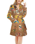 Baha Ranch Vintage Cowgirl Collage Bath Robe