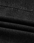 Denim Chest Pocket Drop Shoulder Hooded Jacket