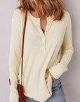 Soleil Knit Half Henley Top