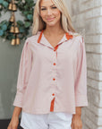 Maren Frilled Collar Down Shirt