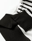 Stripe Patchwork Long Sleeve Knit Top