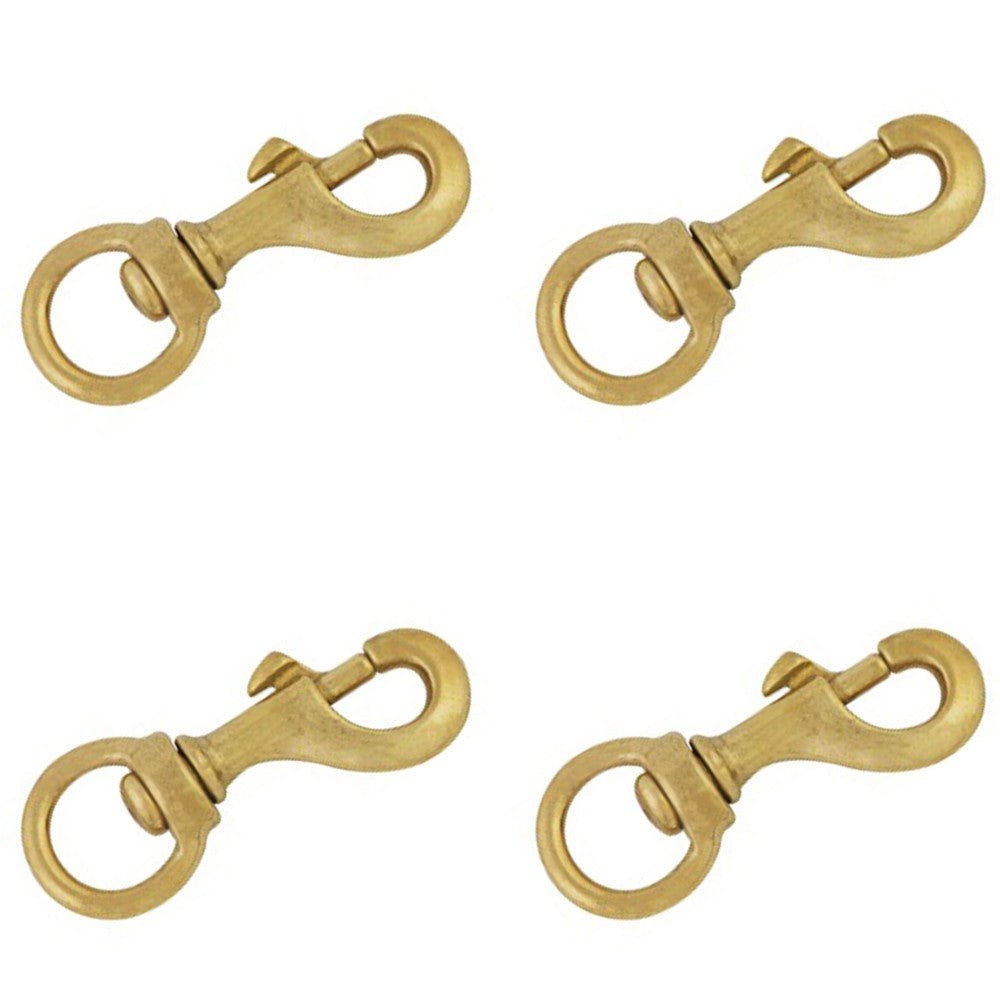 1 In X 3 1/2 Hilason Swivel Round Eye Bolt Snap Solid Brass – Hilason
