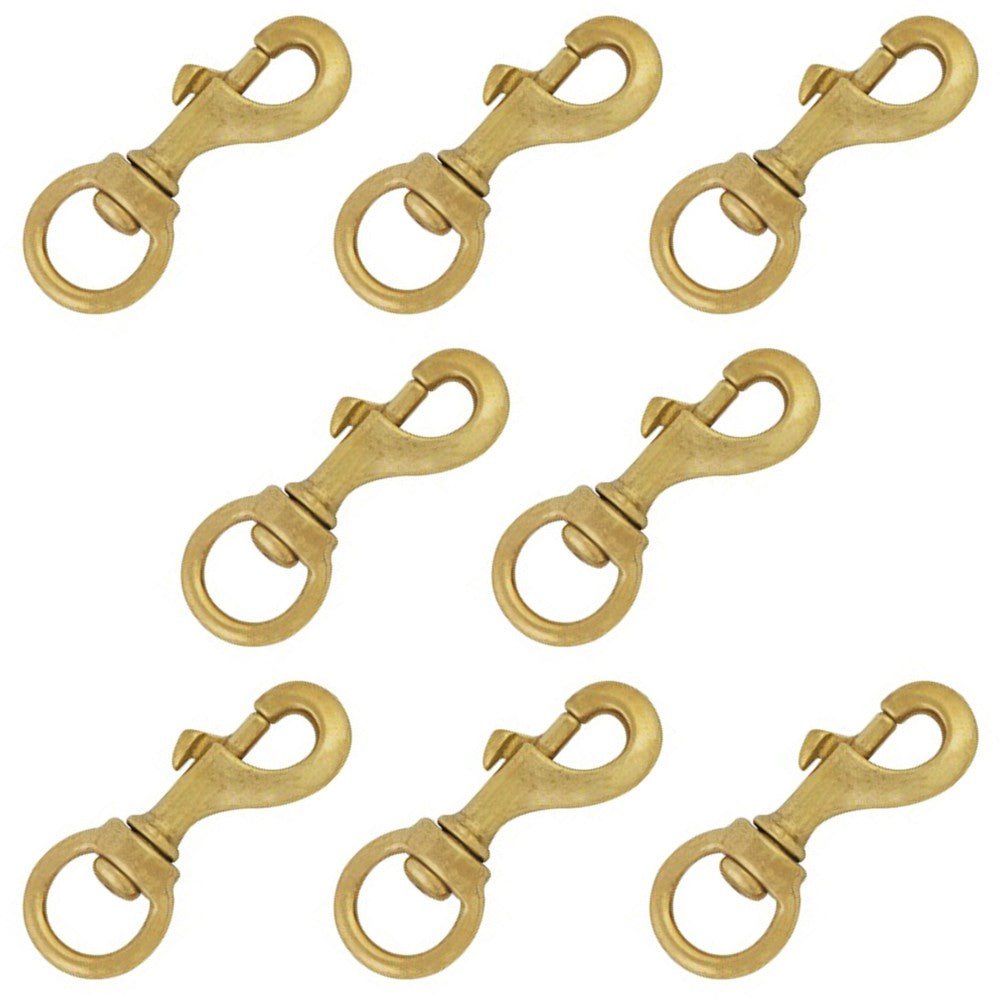 1 In X 3 1/2 Hilason Swivel Round Eye Bolt Snap Solid Brass – Hilason