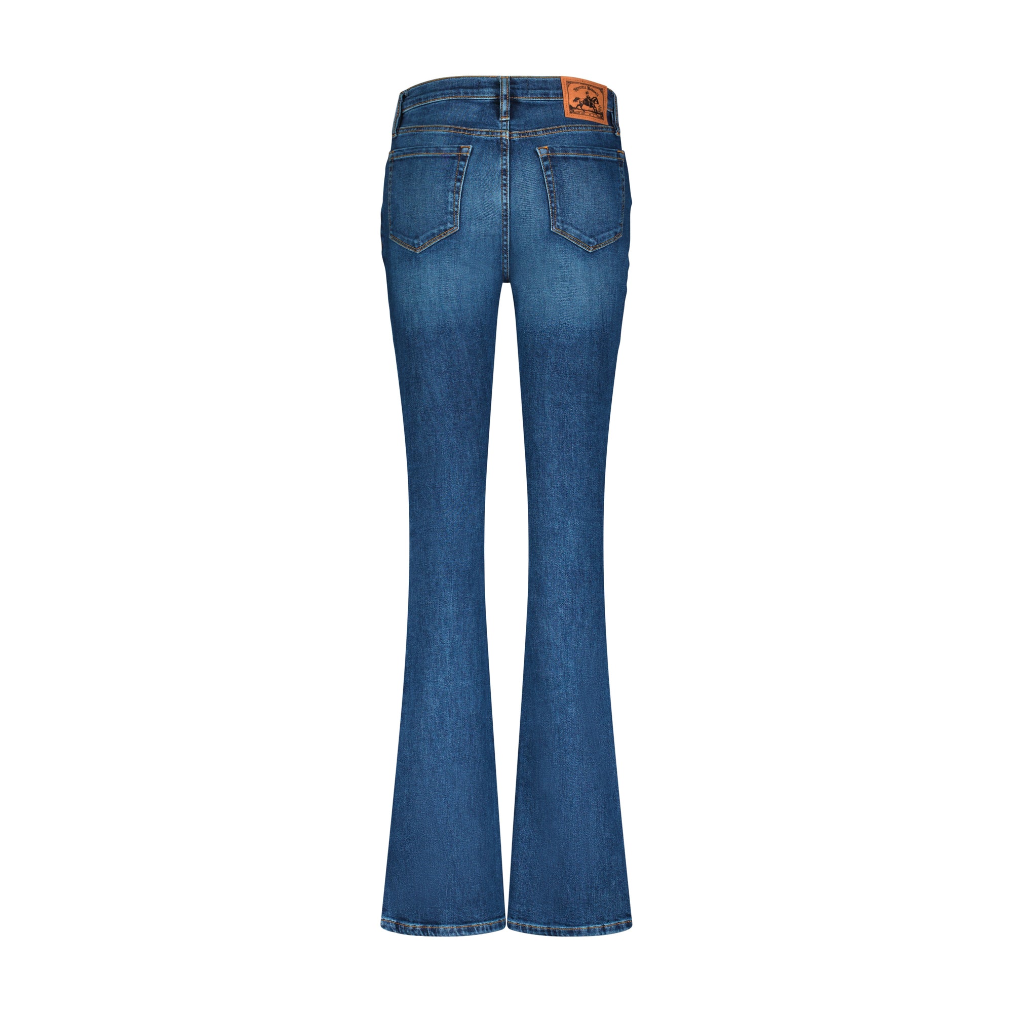 Indigo High Rise Flared Jeans