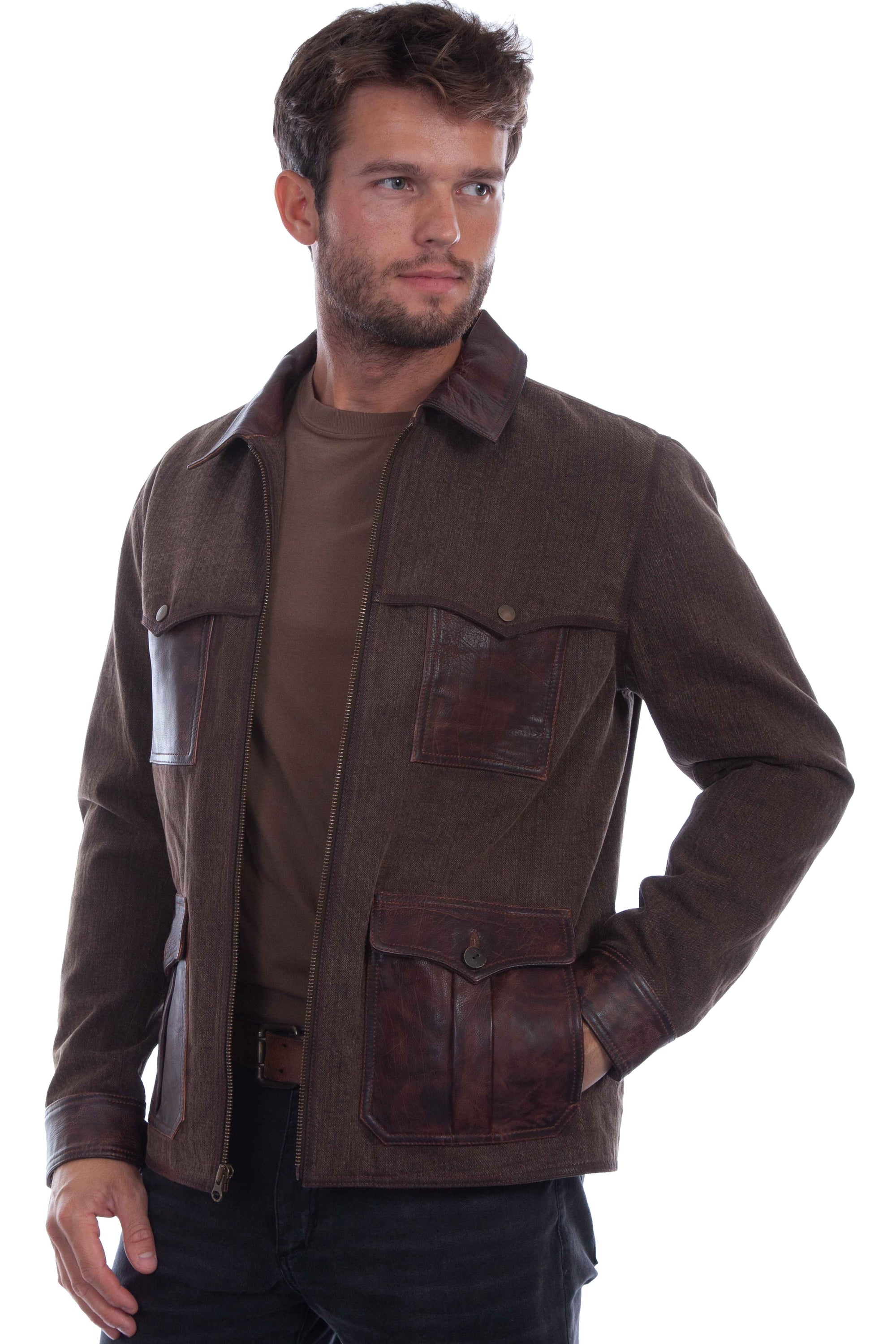 Zip Front Canvas W/leather Trim - 2006
