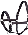 ExionPro Triple Stitched Leather Halter - Brass Nickel Hardware