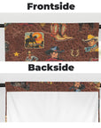 Vintage Cowboy Collage Western Curtains 28" x 40" Made in America