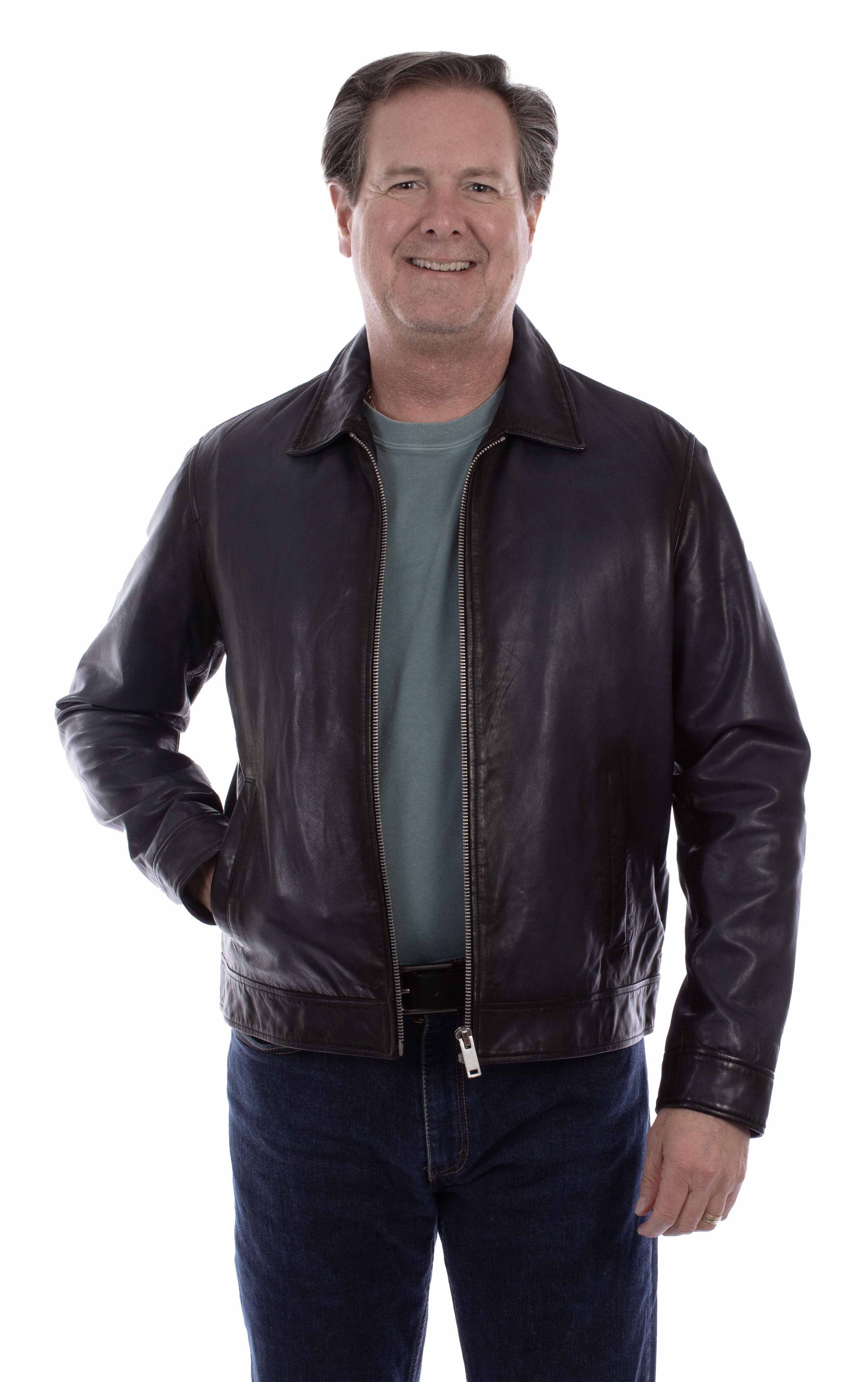 Classic Zip Front Leather Jacket - 2021