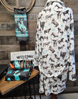 Cattle and Brands Women's Western Bath Robe