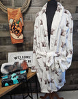 Silly Highland Cow Women's Western Bath Robe