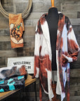 Cowhide Print Women's Western Bath Robe