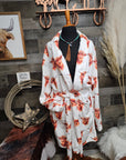 Highland Cow Women's Western Bath Robe