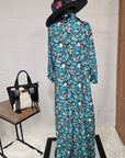 Baha Ranch All Turquoise Long Duster Dress