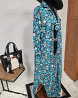 Baha Ranch All Turquoise Long Duster Dress