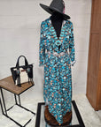 Baha Ranch All Turquoise Long Duster Dress