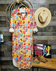 Baha Ranch Vintage Rodeo Poster Western Duster Dress