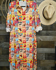 Baha Ranch Vintage Rodeo Poster Western Duster Dress