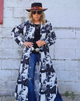 Baha Ranch Black White Cowboy Western Duster Dress