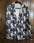 Baha Ranch Black White Cowboy Women's Western Blazer