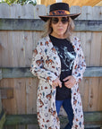 Baha Ranch Rodeo Cowboy Print Lightweight Cardigan