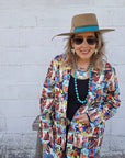 Baha Ranch Cowboy Collage Women's Western Blazer