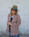 Baha Ranch Checkered Rodeo Women's Western Blazer
