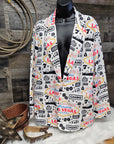 Baha Ranch Yeehaw Cowboy Vegas Women's Western Blazer