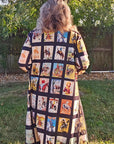 Baha Ranch Vintage Cowboy Collage Western Lightweight Cardigan