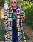 Baha Ranch Vintage Cowboy Collage Western Robe