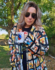 Baha Ranch Vintage Cowboy Collage Western Robe