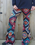 Baha Ranch Colorful Aztec Flare Pants
