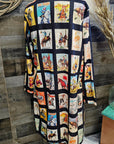 Baha Ranch Vintage Cowboy Collage Western Lightweight Cardigan