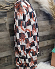 Baha Ranch Checkered Western Lightweight Cardigan