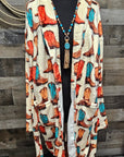 Baha Ranch Got My Boots Western Bath Robe