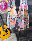 Baha Ranch Retro Pop Western Collage Blazer