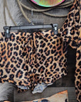 Baha Ranch Retro Pop Western Leopard Cowgirl Satin Pajamas