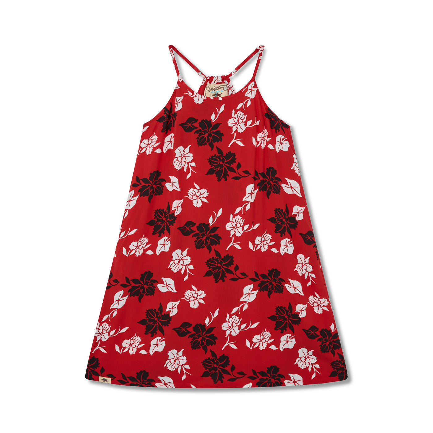Floral Orchid Pareu Sundress With Pockets And Adjustable Straps