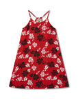Floral Orchid Pareu Sundress With Pockets And Adjustable Straps