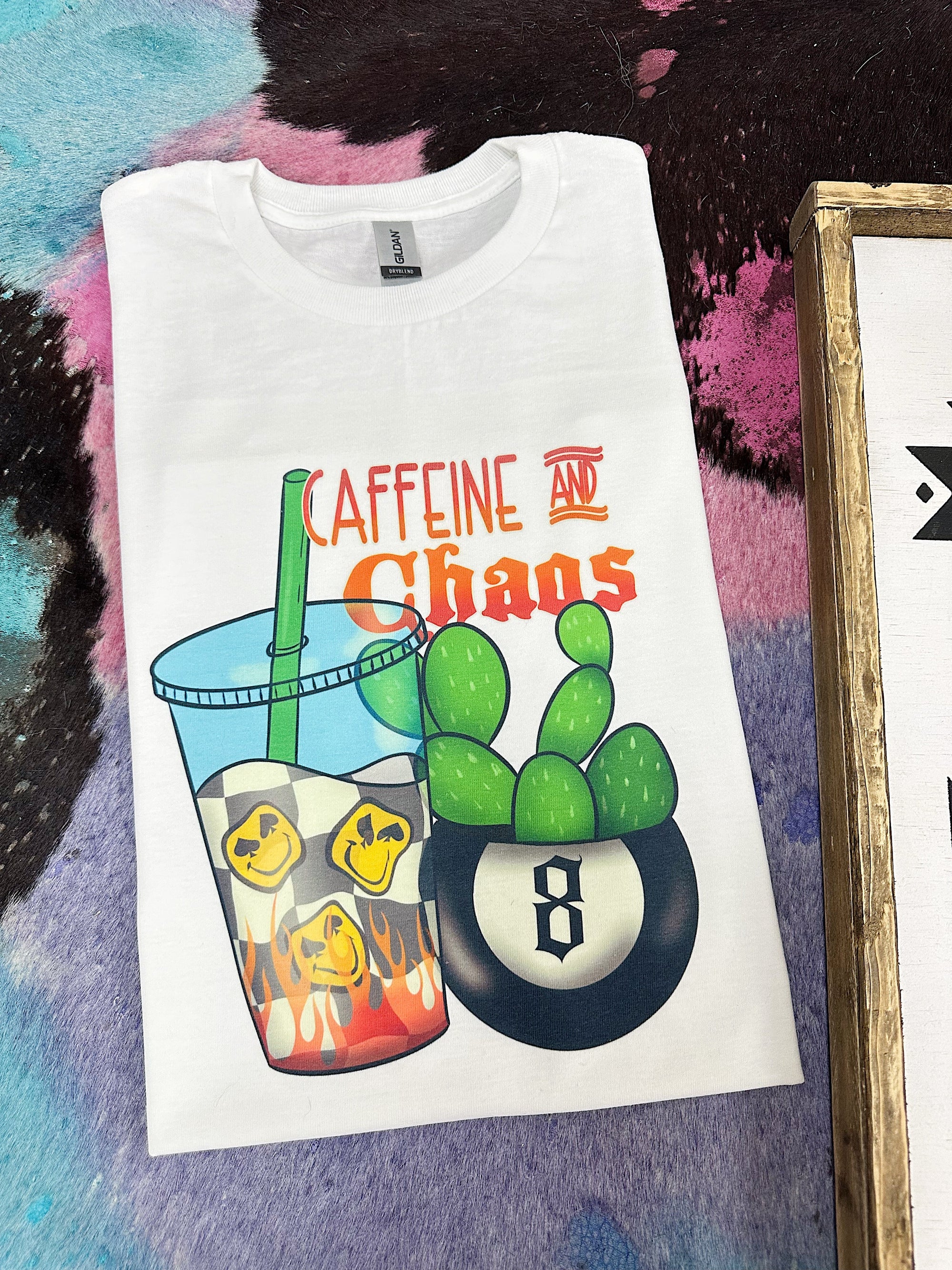 Caffeine &amp; Chaos TEE or CREWNECK