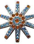Western Screw Back Concho1 Turquoise Brown Spur Bling Headstall Tack